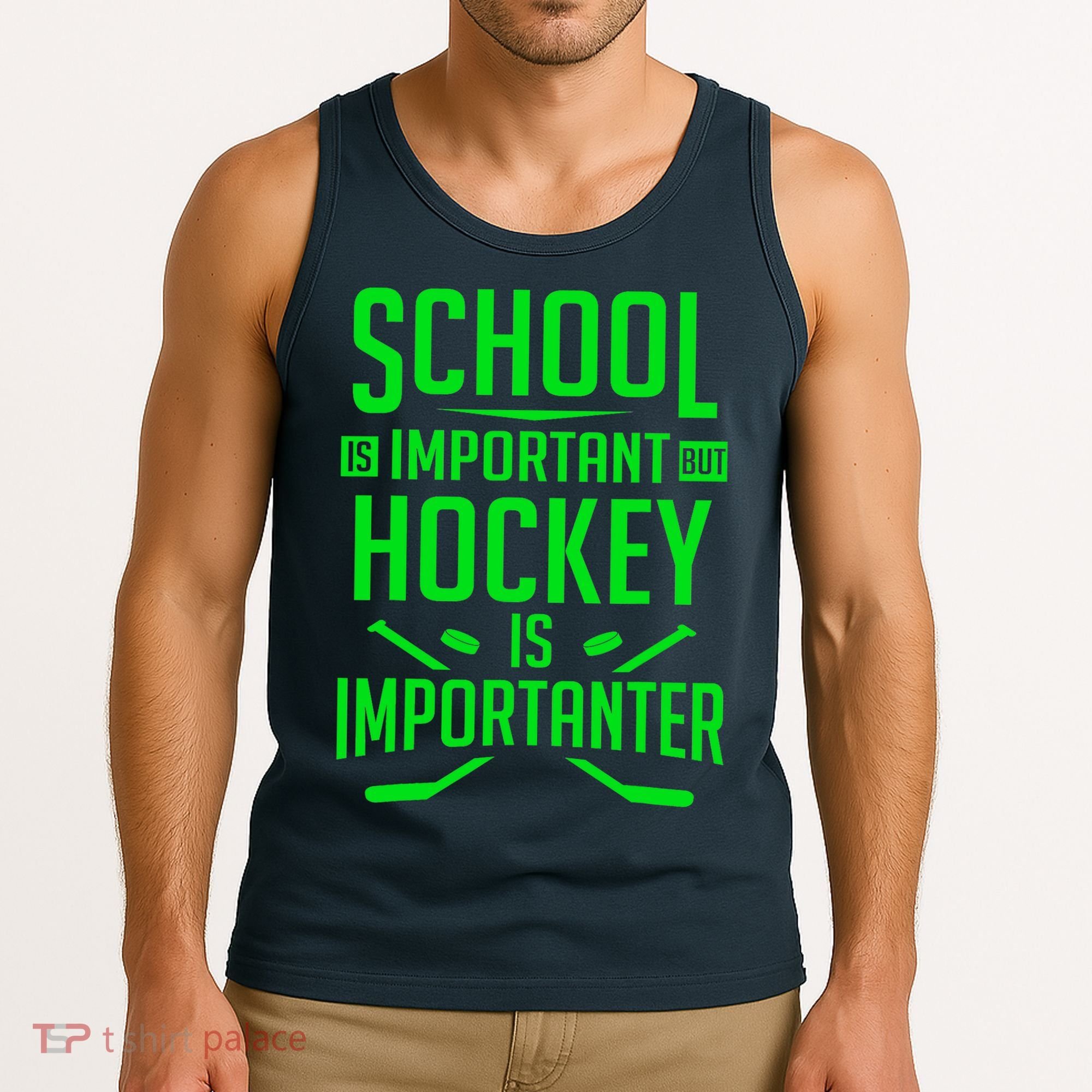 Hockey For Boy 8-12 Ice Hockey Player Tank Top