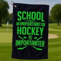 Hockey For Boy 8-12 Ice Hockey Player Golf Towel thumb 1