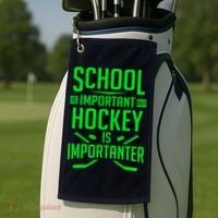 Hockey For Boy 8-12 Ice Hockey Player Golf Towel thumb 2