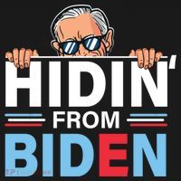 Hidin From Biden Gift Anti Joe Biden Hiding Political Gift USA-Made Doggie Bandana thumb 2