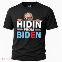 Hidin From Biden Gift Anti Joe Biden Hiding Political Gift Cooling Performance Crew T-Shirt thumb 0