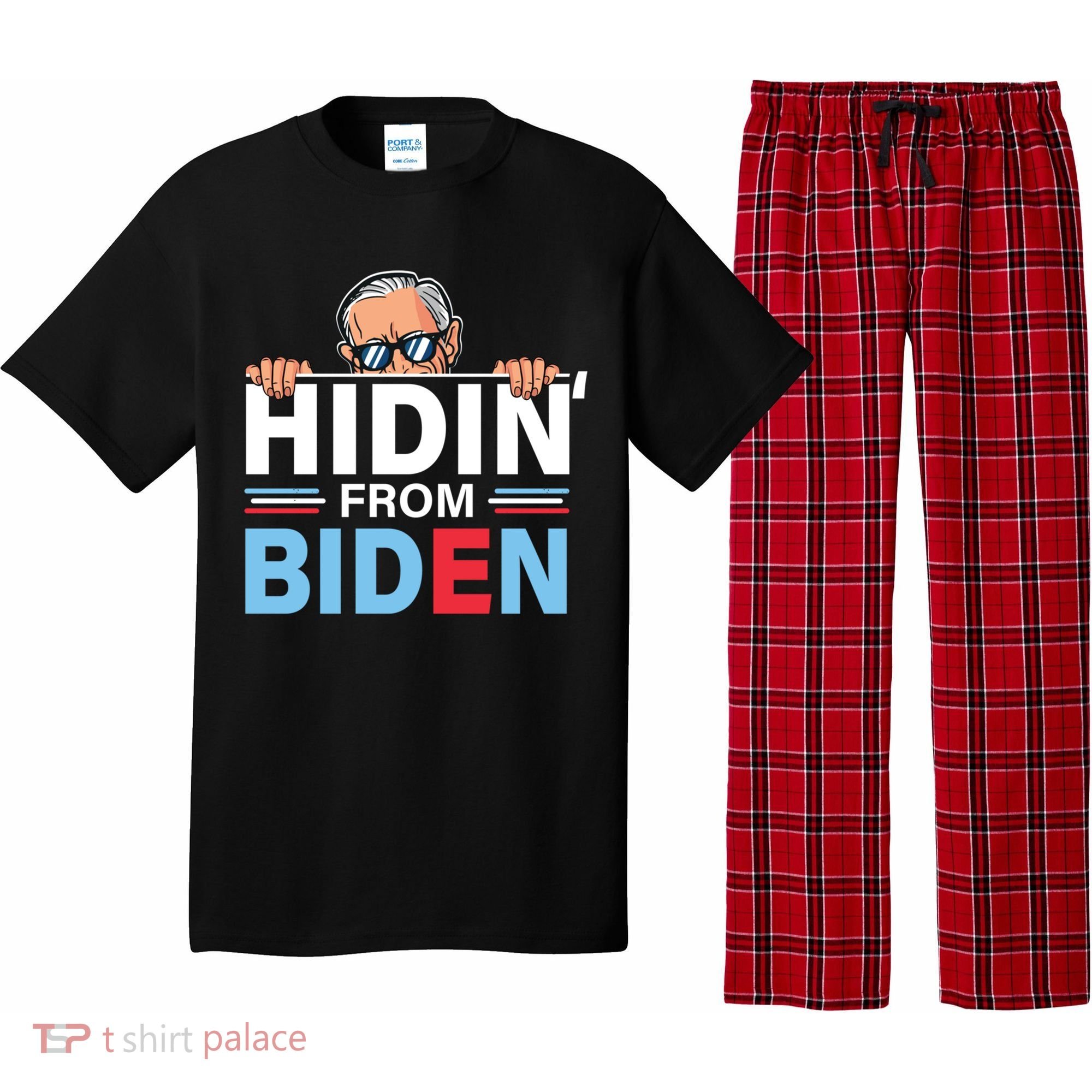Hidin From Biden Gift Anti Joe Biden Hiding Political Gift Pajama Set
