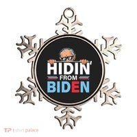 Hidin From Biden Gift Anti Joe Biden Hiding Political Gift Ornament thumb 0