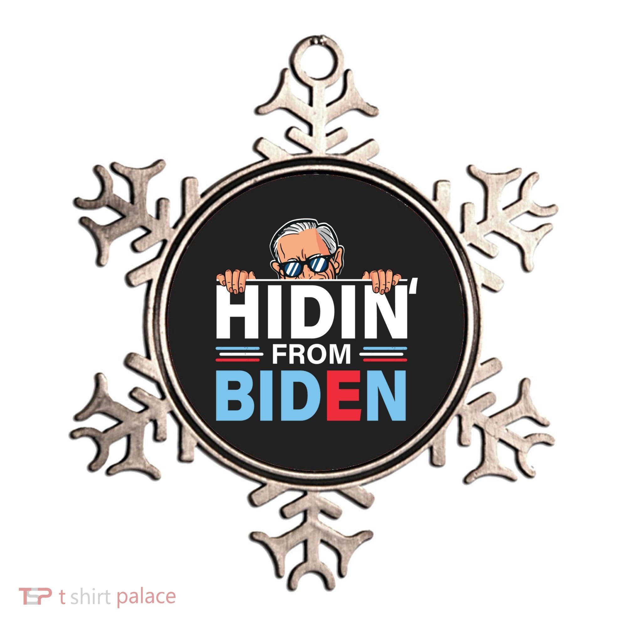 Hidin From Biden Gift Anti Joe Biden Hiding Political Gift Ornament