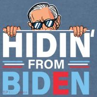 Hidin From Biden Gift Anti Joe Biden Hiding Political Gift Comfort Colors Garment-Dyed Hooded Sweatshirt thumb 2