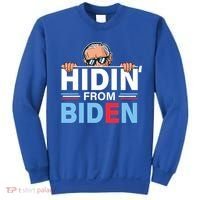 Hidin From Biden Gift Anti Joe Biden Hiding Political Gift Sweatshirt thumb 0