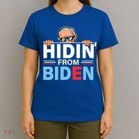Hidin From Biden Gift Anti Joe Biden Hiding Political Gift T-Shirt thumb 4