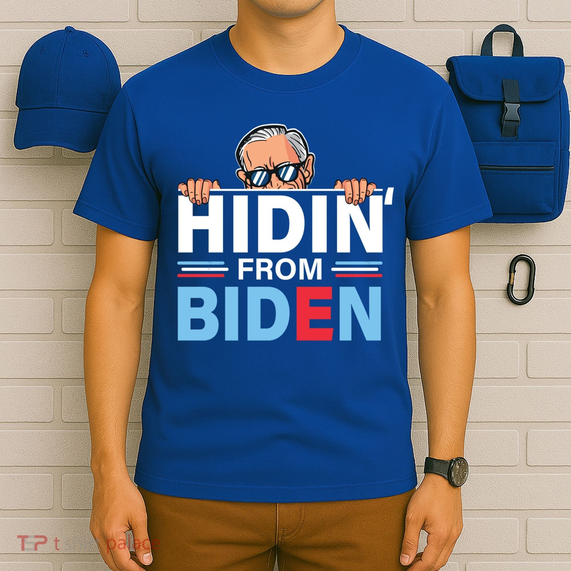 Hidin From Biden Gift Anti Joe Biden Hiding Political Gift T-Shirt