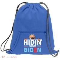 Hidin From Biden Gift Anti Joe Biden Hiding Political Gift Sweatshirt Cinch Pack Bag thumb 0