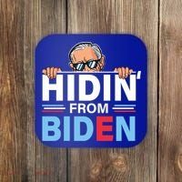 Hidin From Biden Gift Anti Joe Biden Hiding Political Gift Coaster thumb 0