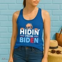 Hidin From Biden Gift Anti Joe Biden Hiding Political Gift Women's Tank Top thumb 2