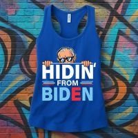 Hidin From Biden Gift Anti Joe Biden Hiding Political Gift Women's Tank Top thumb 3