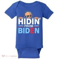 Hidin From Biden Gift Anti Joe Biden Hiding Political Gift Baby Bodysuit thumb 0