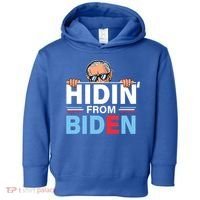 Hidin From Biden Gift Anti Joe Biden Hiding Political Gift Toddler Hoodie thumb 0