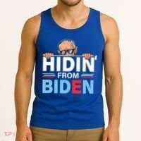 Hidin From Biden Gift Anti Joe Biden Hiding Political Gift Tank Top thumb 3