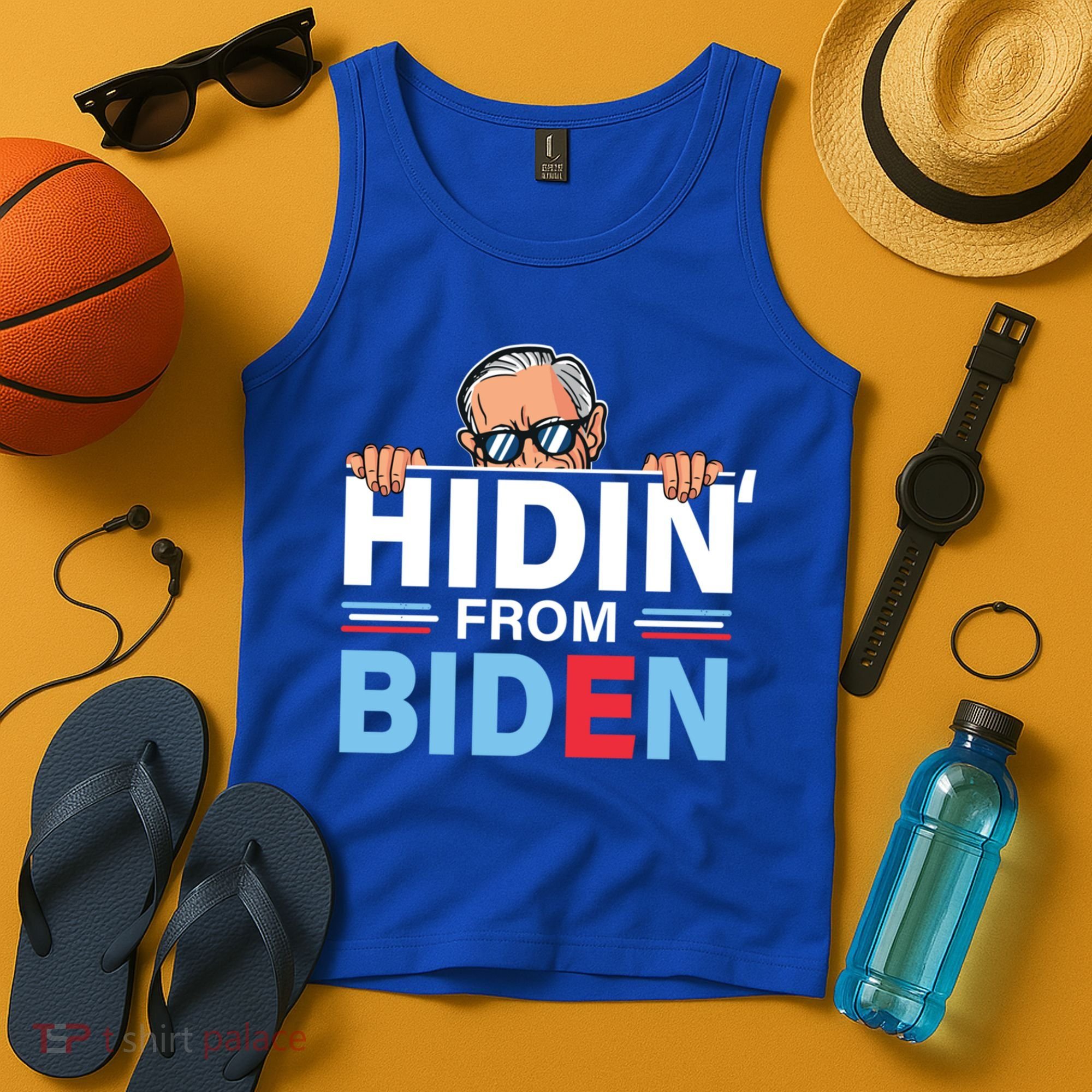 Hidin From Biden Gift Anti Joe Biden Hiding Political Gift Tank Top