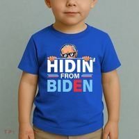 Hidin From Biden Gift Anti Joe Biden Hiding Political Gift Toddler T-Shirt thumb 2