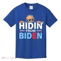Hidin From Biden Gift Anti Joe Biden Hiding Political Gift Kids T-Shirt thumb 0