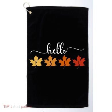 Hello Fall Cozy Nature Golf Towel