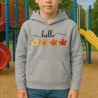 Hello Fall Cozy Nature Kids Hoodie thumb 2