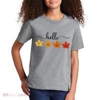 Hello Fall Cozy Nature Kids T-Shirt thumb 2
