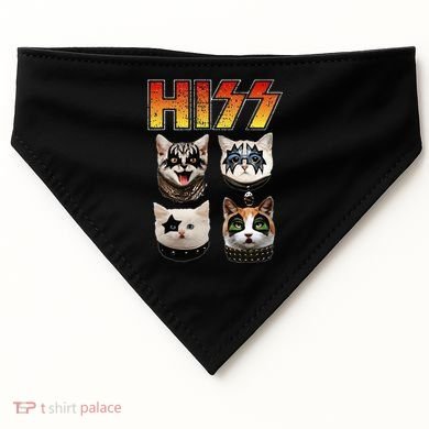 Hiss Funny Cat Lover Gift USA-Made Doggie Bandana