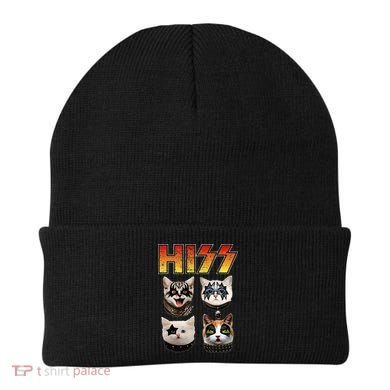 Hiss Funny Cat Lover Gift Beanie
