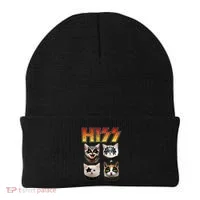 Hiss Funny Cat Lover Gift Beanie thumb 0