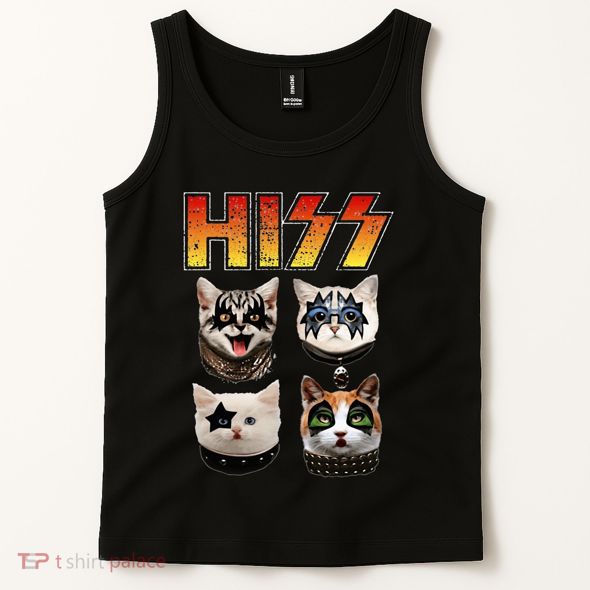 Hiss Funny Cat Lover Gift Tank Top
