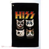 Hiss Funny Cat Lover Gift Golf Towel thumb 0