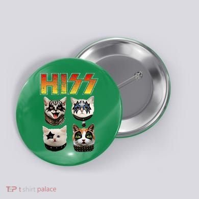 Hiss Funny Cat Lover Gift Button
