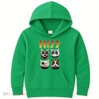 Hiss Funny Cat Lover Gift Kids Hoodie thumb 0
