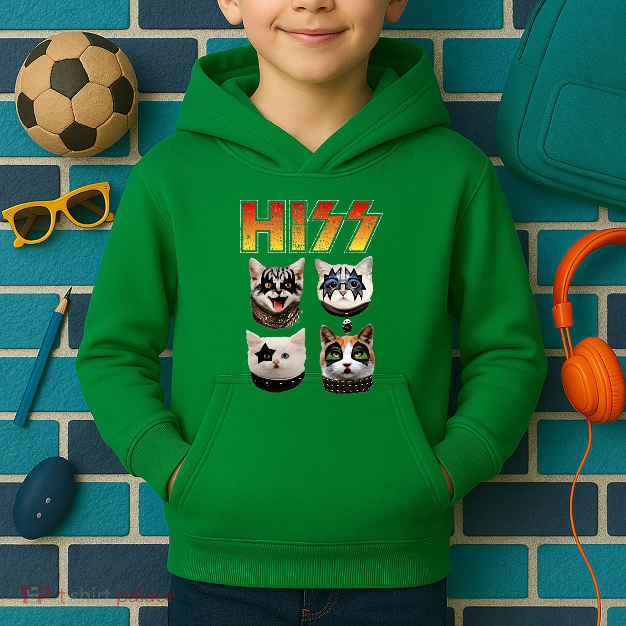 Hiss Funny Cat Lover Gift Kids Hoodie