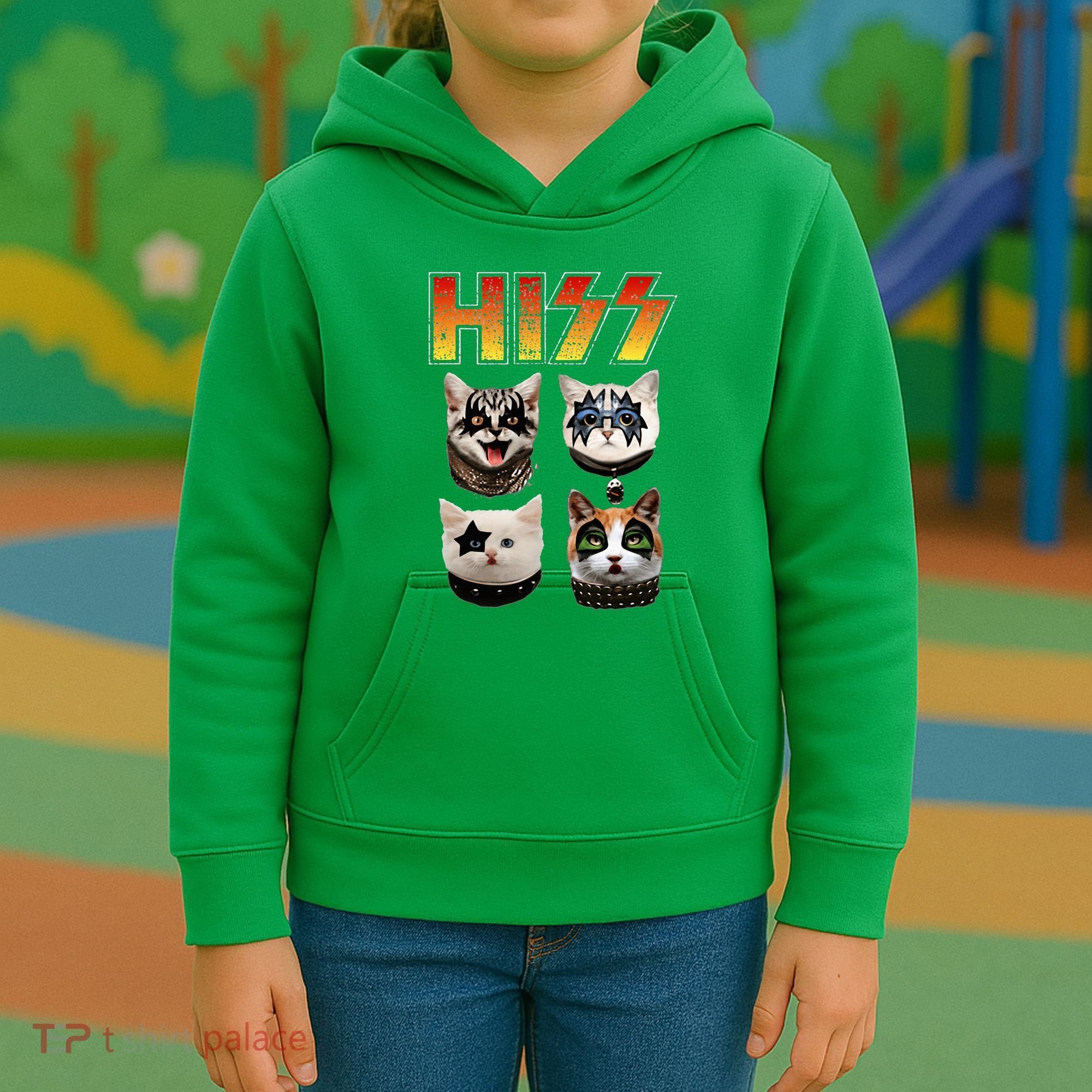 Hiss Funny Cat Lover Gift Kids Hoodie