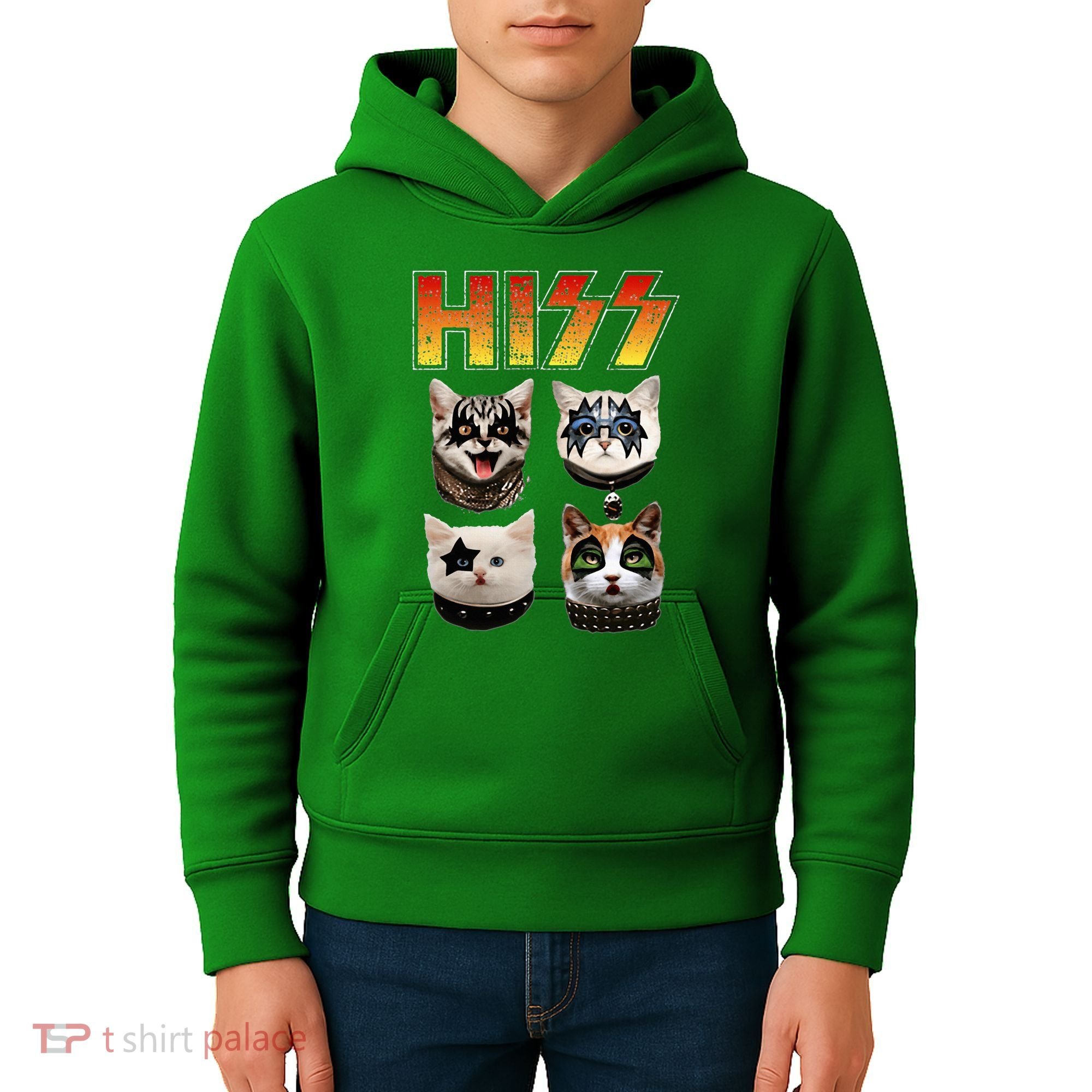 Hiss Funny Cat Lover Gift Kids Hoodie