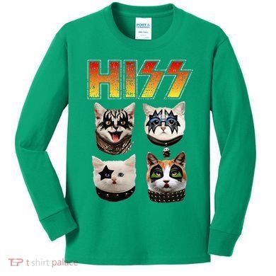Hiss Funny Cat Lover Gift Kids Long Sleeve Shirt