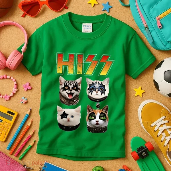 Hiss Funny Cat Lover Gift Kids T-Shirt