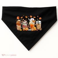 Happy Fall Coffee Latte Cups Stethoscope Nurse USA-Made Doggie Bandana thumb 0
