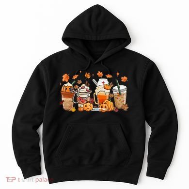 Happy Fall Coffee Latte Cups Stethoscope Nurse Hoodie