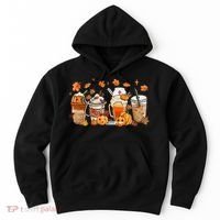 Happy Fall Coffee Latte Cups Stethoscope Nurse Hoodie thumb 0