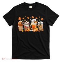 Happy Fall Coffee Latte Cups Stethoscope Nurse T-Shirt thumb 0
