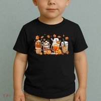 Happy Fall Coffee Latte Cups Stethoscope Nurse Toddler T-Shirt thumb 2