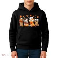 Happy Fall Coffee Latte Cups Stethoscope Nurse Kids Hoodie thumb 4