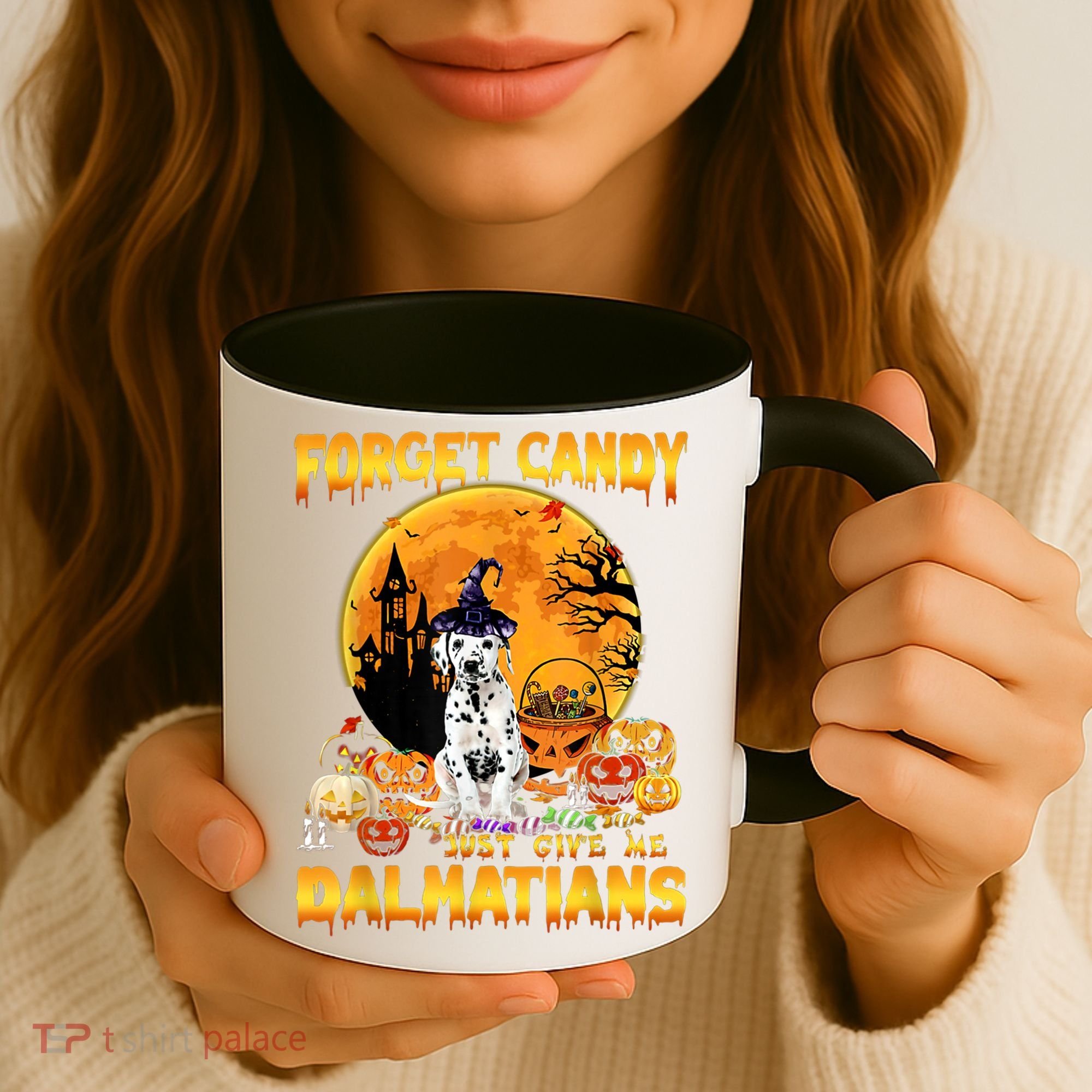 Halloween Forget Candy Just Give Me Dalmatians Dog Lovers Gift Coffee Mug