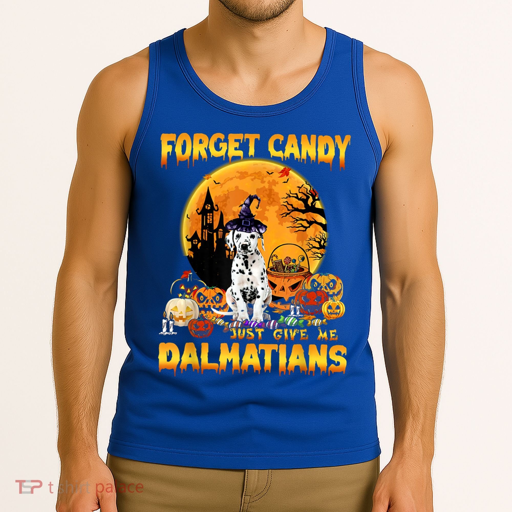 Halloween Forget Candy Just Give Me Dalmatians Dog Lovers Gift Tank Top