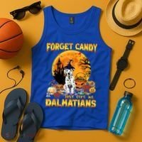 Halloween Forget Candy Just Give Me Dalmatians Dog Lovers Gift Tank Top thumb 4