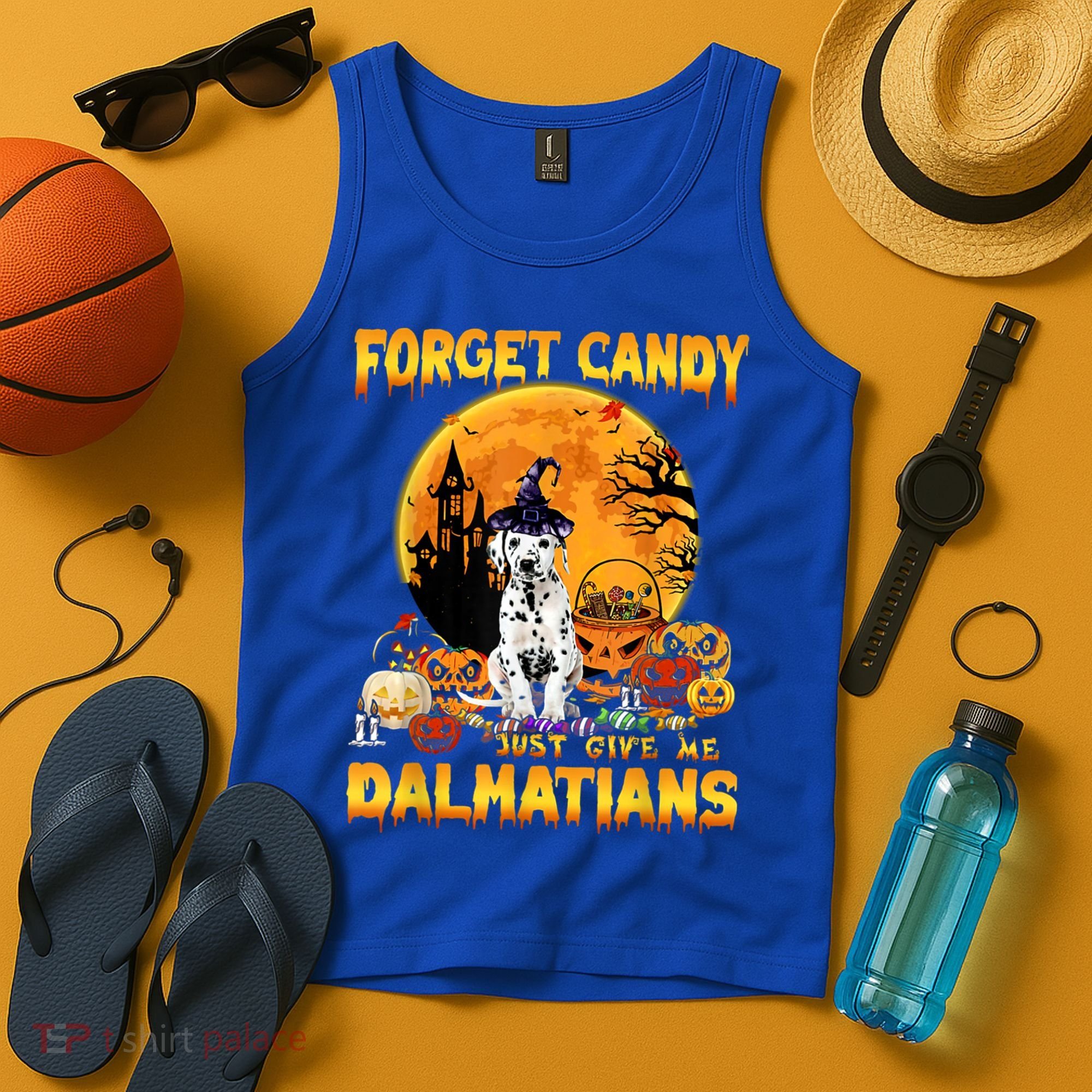 Halloween Forget Candy Just Give Me Dalmatians Dog Lovers Gift Tank Top