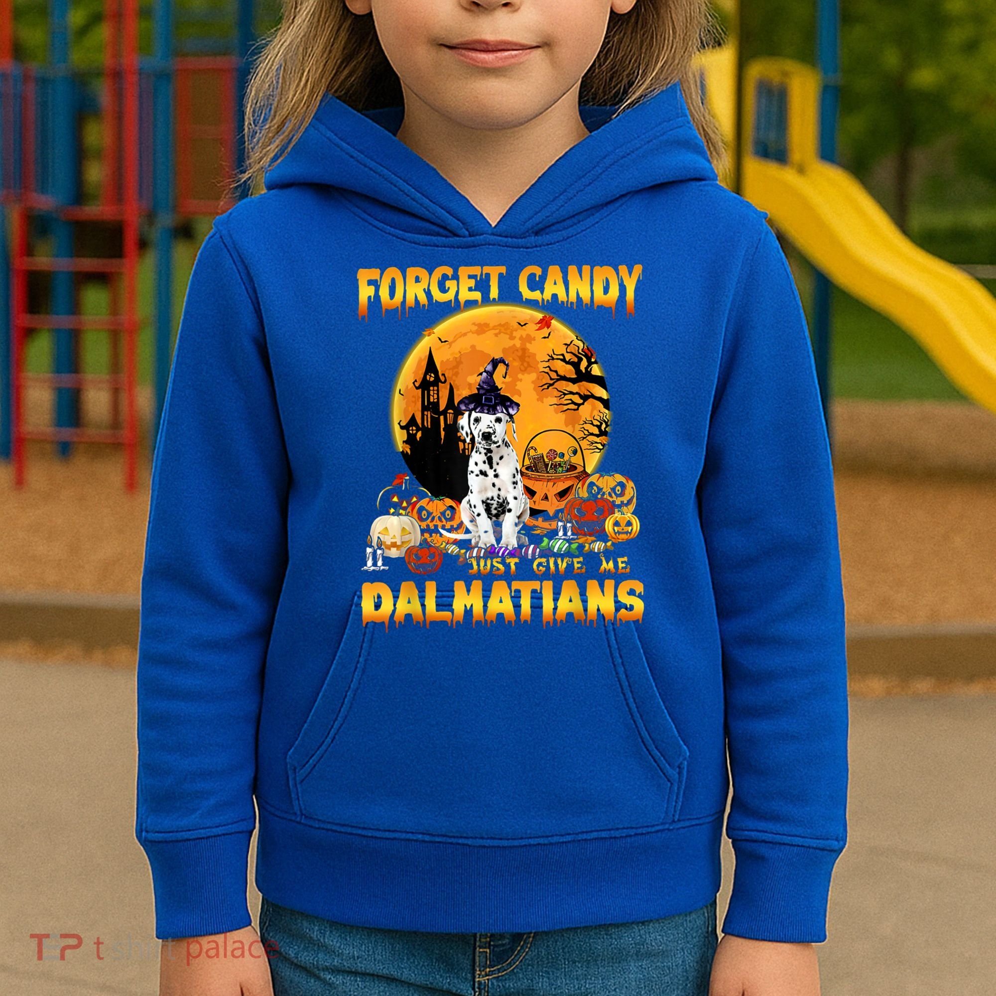 Halloween Forget Candy Just Give Me Dalmatians Dog Lovers Gift Kids Hoodie