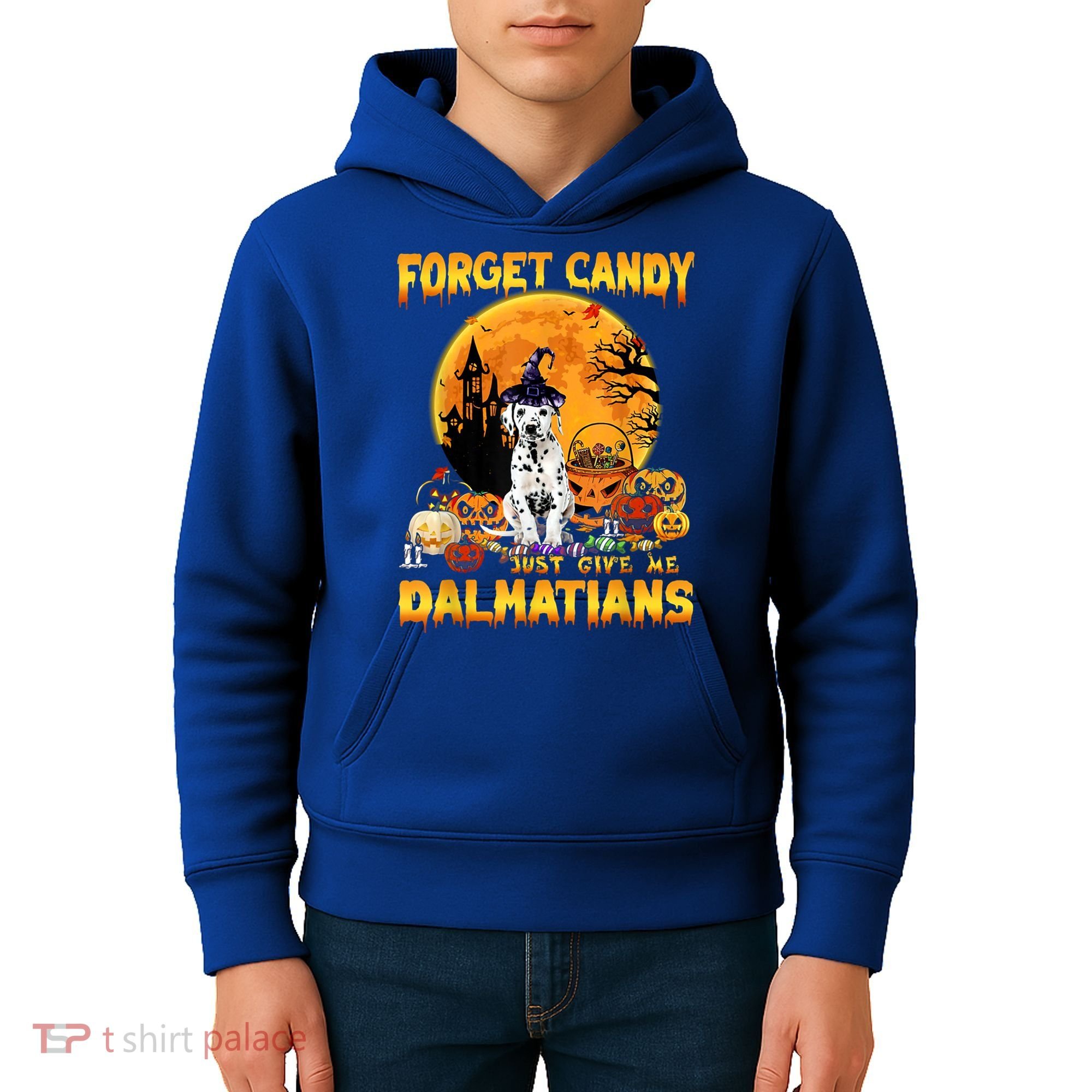 Halloween Forget Candy Just Give Me Dalmatians Dog Lovers Gift Kids Hoodie