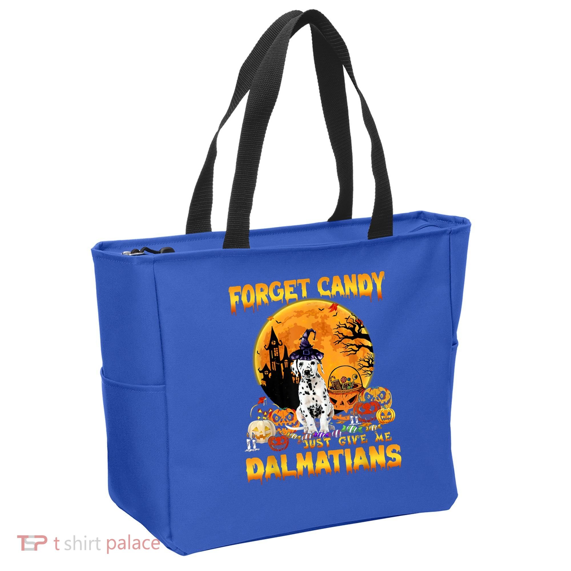 Halloween Forget Candy Just Give Me Dalmatians Dog Lovers Gift Tote Bag